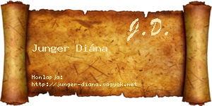 Junger Diána névjegykártya